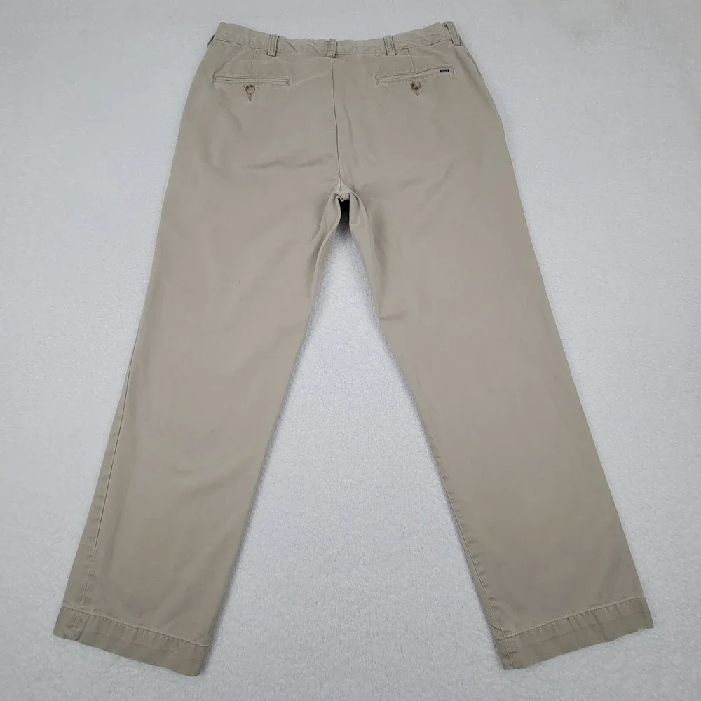 Polo Ralph Lauren Classic Fit Chino Pants‎ Mens 34x32 Tan Cotton Casual Retro